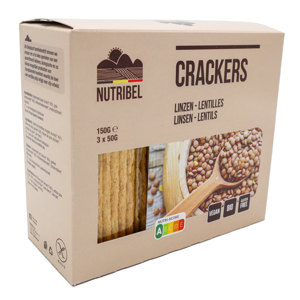 Nutribel Crackers linzen bio 150g