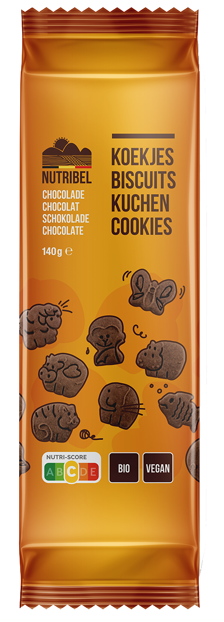 Nutribel Kinderkoekjes chocolade bio 140g