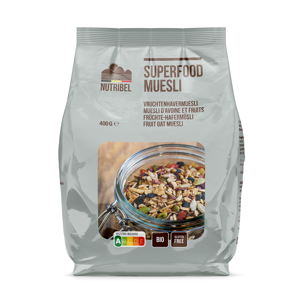 Nutribel Havermuesli superfoods bio & glutenvrij 400g
